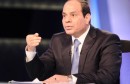 Egypt's ex-army chief and leading presidential candidate Abdel Fattah al-Sisi gives his first television interview since announcing his candidacy in Cairo on May 4, 2014. Sisi is expected to win the May 26-27 election easily riding on a wave of popularity after he ousted in July Mohamed Morsi, Egypt's first freely elected president. The 59-year-old retired field marshal, dressed in a suit and appearing composed and often smiling in what was a pre-recorded interview, is seen by supporters as a strong leader who can restore stability, but his opponents fear that might come at the cost of freedoms sought in the pro-democracy uprising three years ago. AFP PHOTO/STR