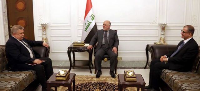 Prime-Minister-Haider-al-Abadi-during-his-meeting-with-Russian-ambassador-to-Iraq-Ilya-Murgunov