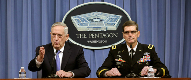Defense Secretary James Mattis  Joseph Votel Pentagon