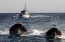 شاهد: خفر السواحل الليبي يهدد سفينة إسبانية لإنقاذ المهاجرين