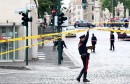 Carabinieri's officers patrol the area after a bomb alert in a bank on the road leading to the Vatican in Rome