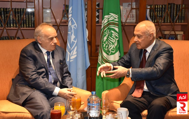 الأمين العام للجامعة العربية يبحث مع المبعوث الأممي سبل حلحلة الأزمة الليبية