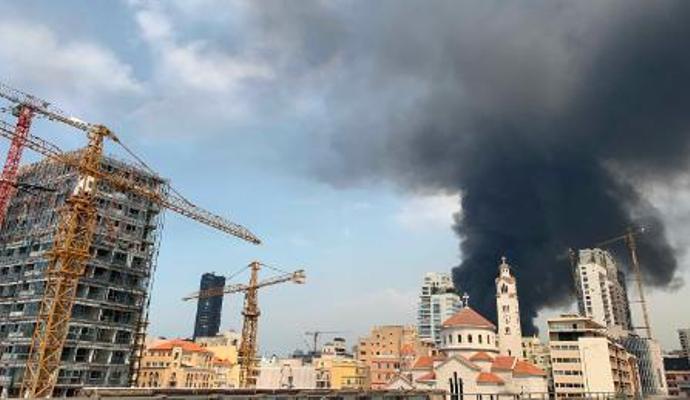 حريق في بيروت