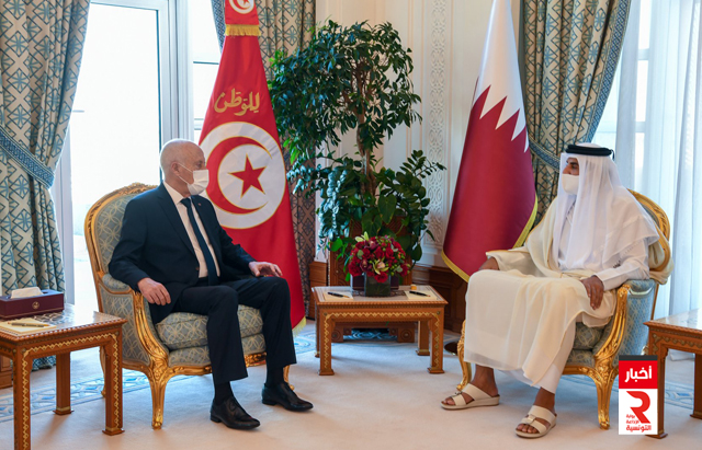 رئيس الجمهورية يلتقي الأمير حمد بن خليفة